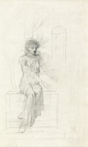 Study of a Seated Woman by John Melhuish Strudwick